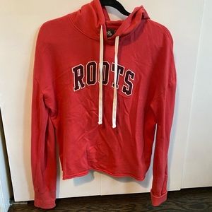 Roots raw hem sweatshirt